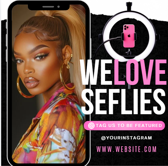 Tag Us in Your Selfie Template